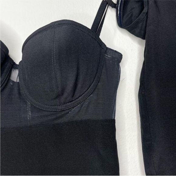 Alexander Wang Black Long Sleeve Dress with Sheer Detail, US2 - Picture 5 of 10